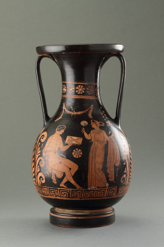 Ancient Greek Apulian Red Figure Pelike Painted with Mythological Scenes
